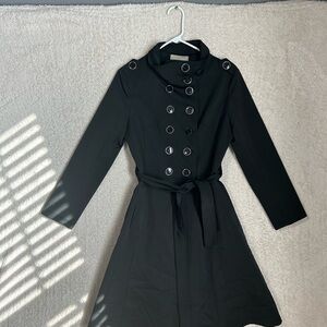 Max Mara Black Trench Coat Womens Wool Blend Belted. See Pics For Size 2-4